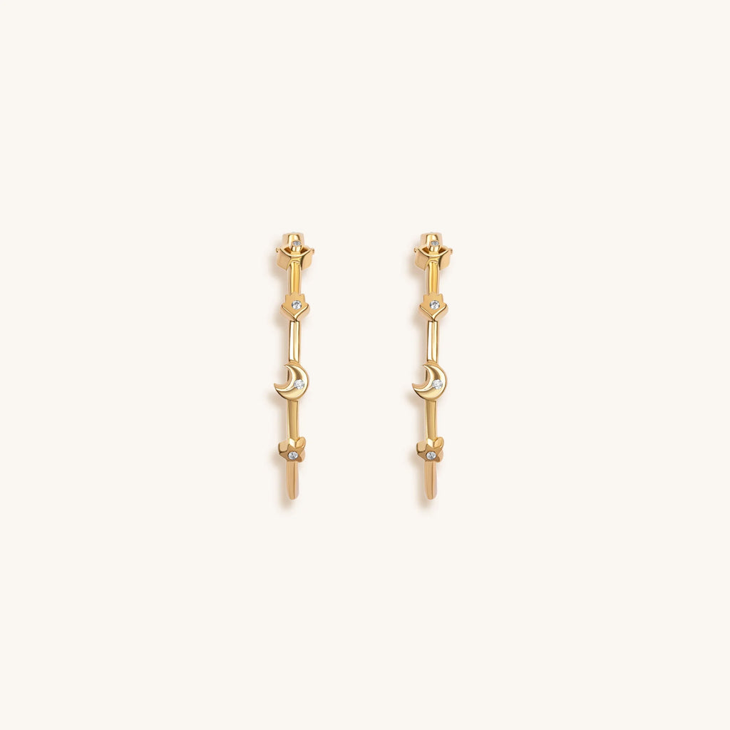 Universal Spirituality - Multi Symbol Hoop Earrings