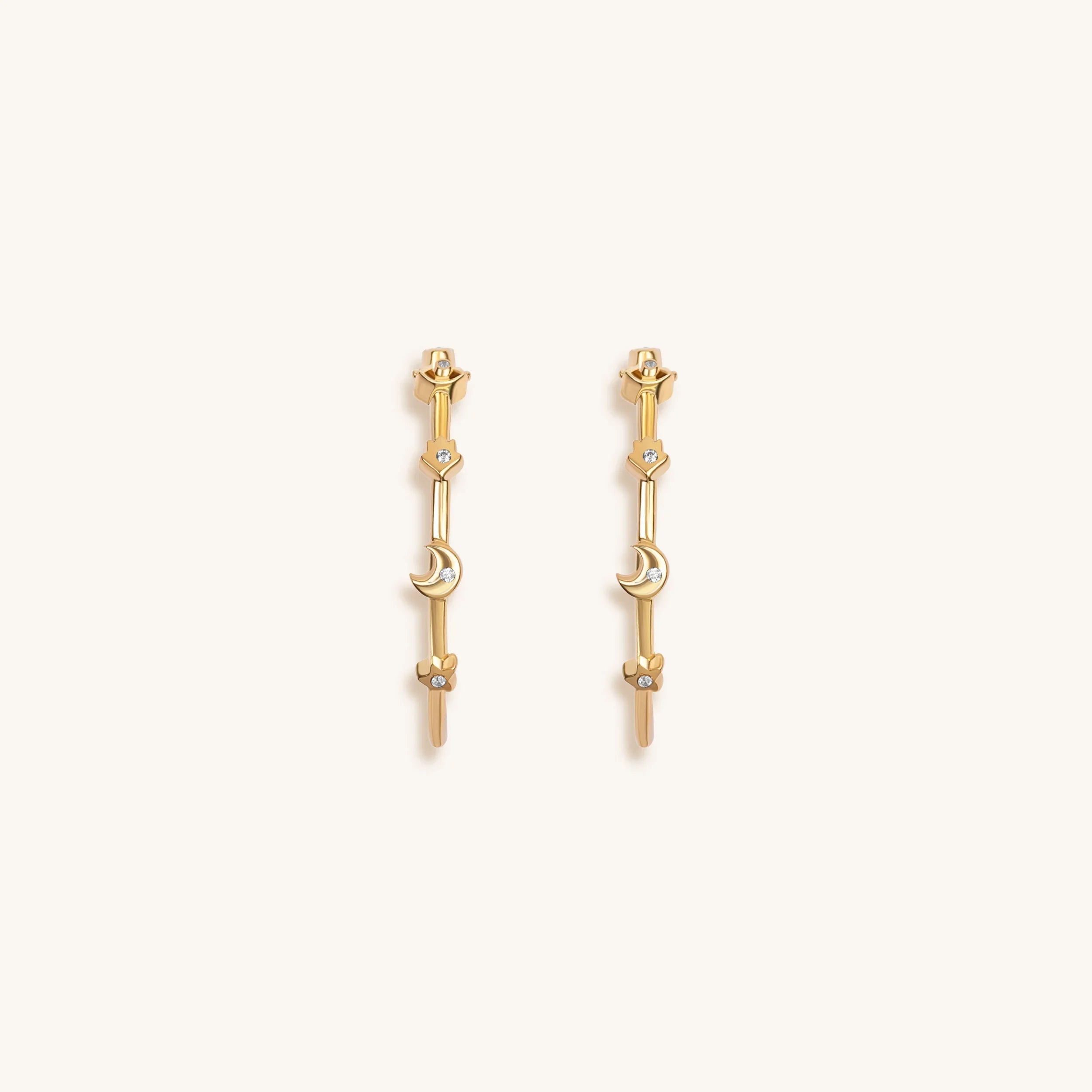 Universal Spirituality - Multi Symbol Hoop Earrings