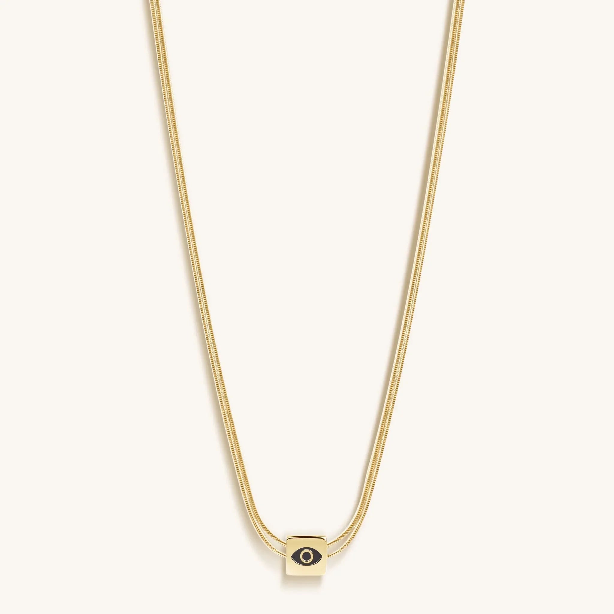 Nurture & Thrive - Aquamarine Evil Eye March Birthstone Necklace