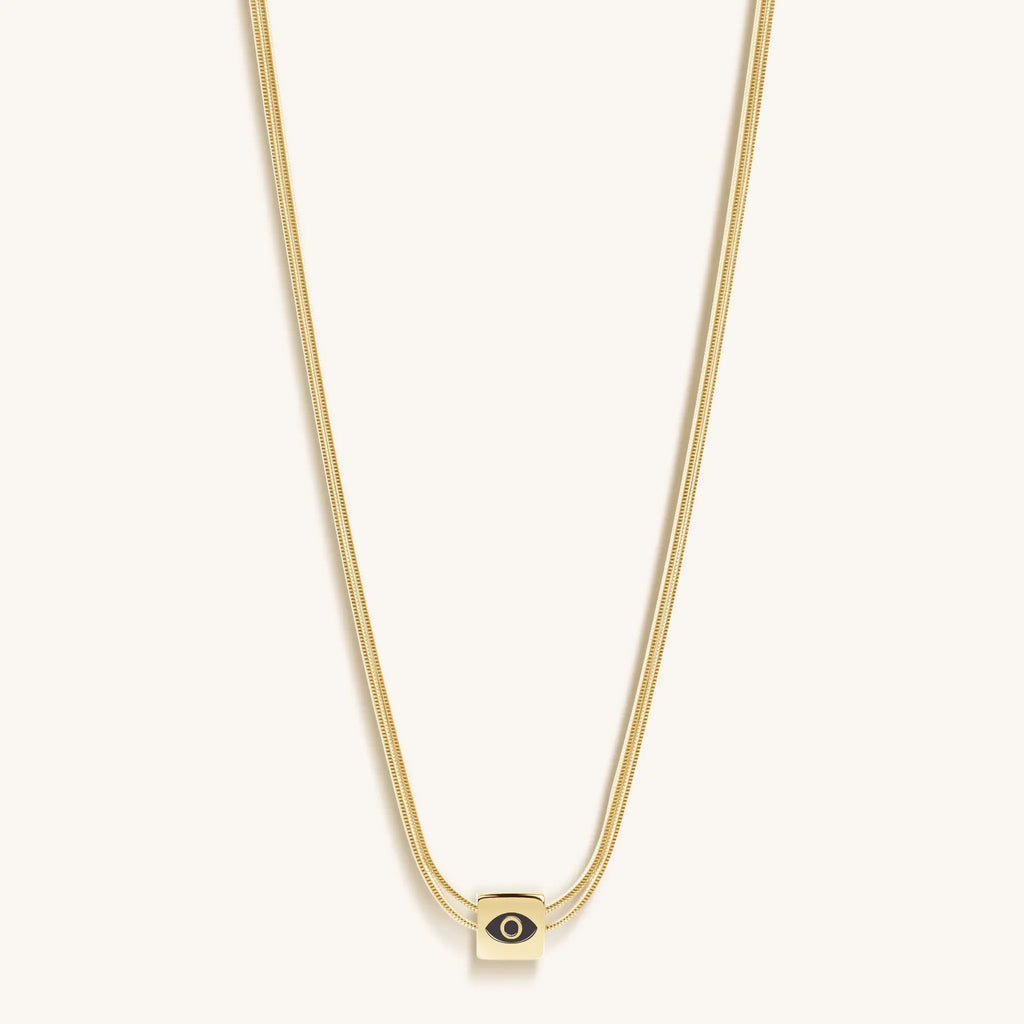 Awaken & Shine - Citrine Evil Eye November Birthstone Necklace