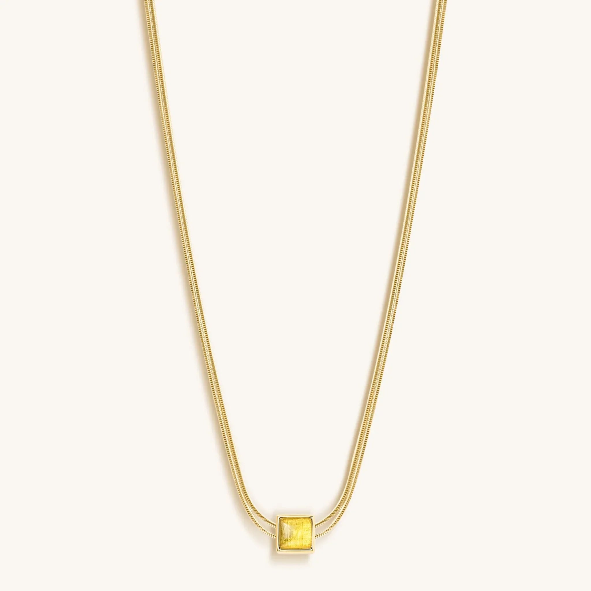 Awaken & Shine - Citrine Evil Eye November Birthstone Necklace