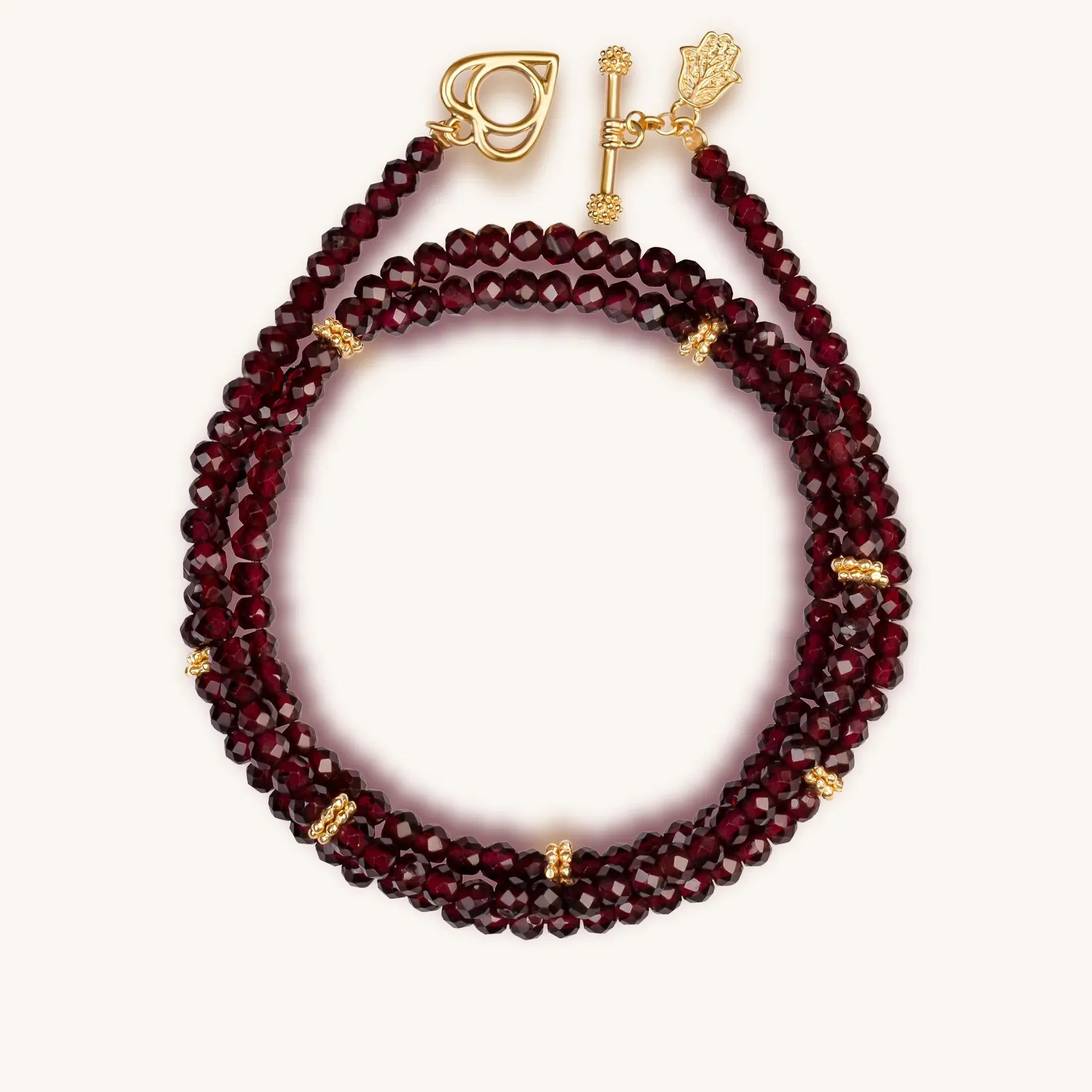Spirit of Love Garnet Stone Wrap Bracelet