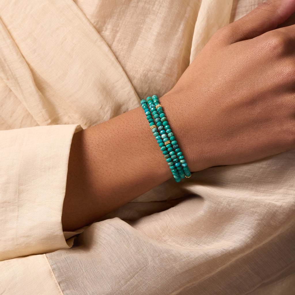 Serene Mindset Turquoise Infinity Wrap Bracelet