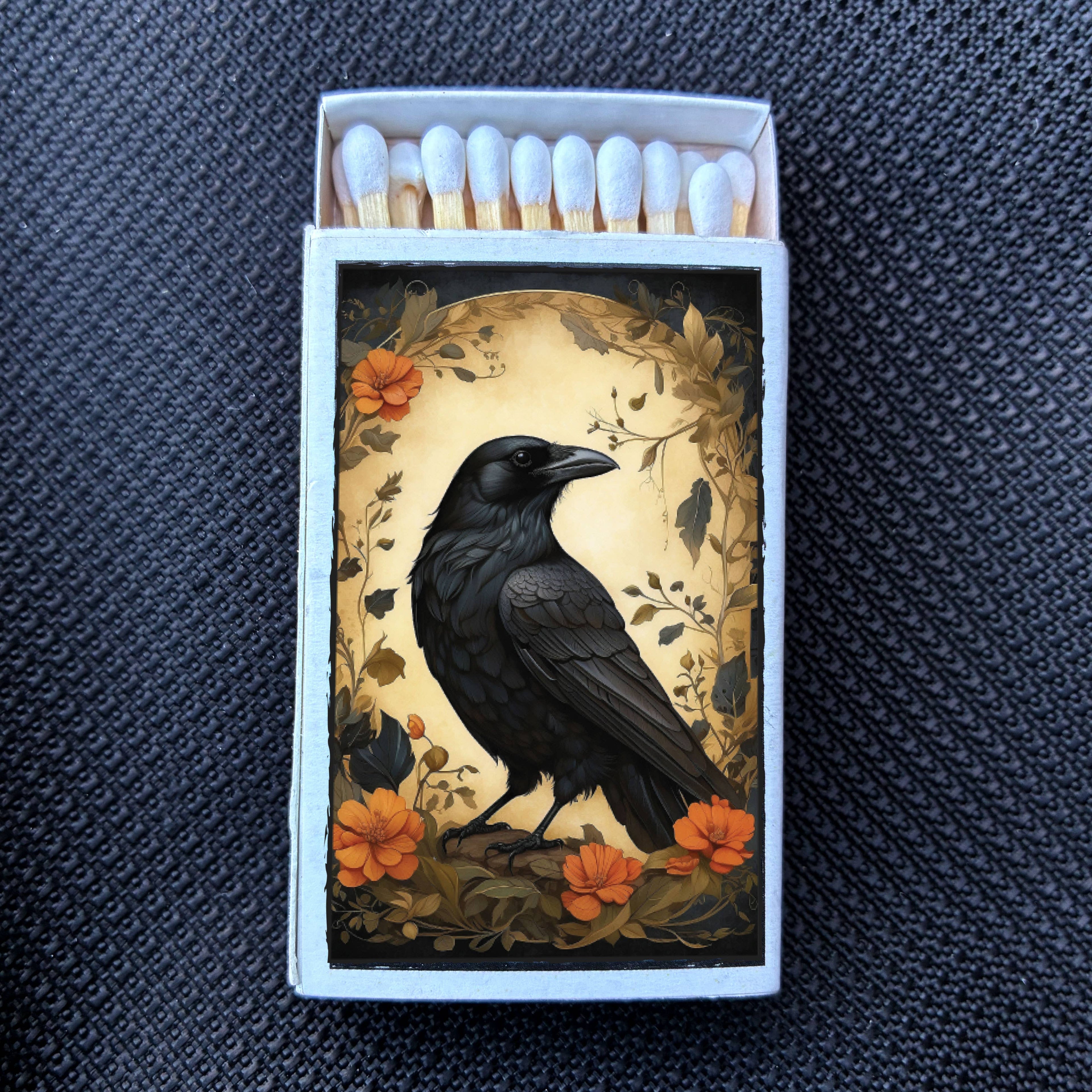 Raven Matchbox • Matches • Candle Acc • Stocking Stuffer