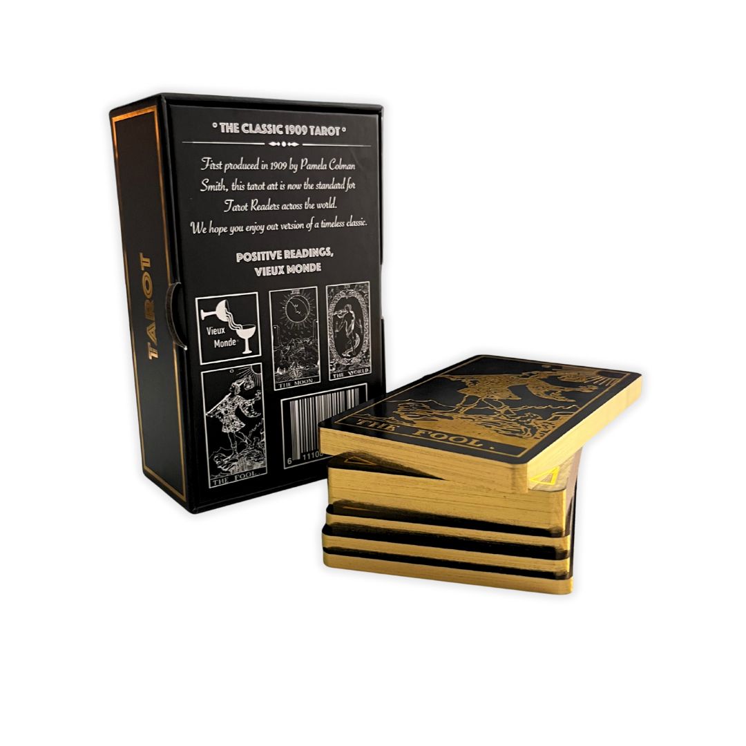 Black Gold Tarot Deck | Classic Tarot Design and Gold Foil