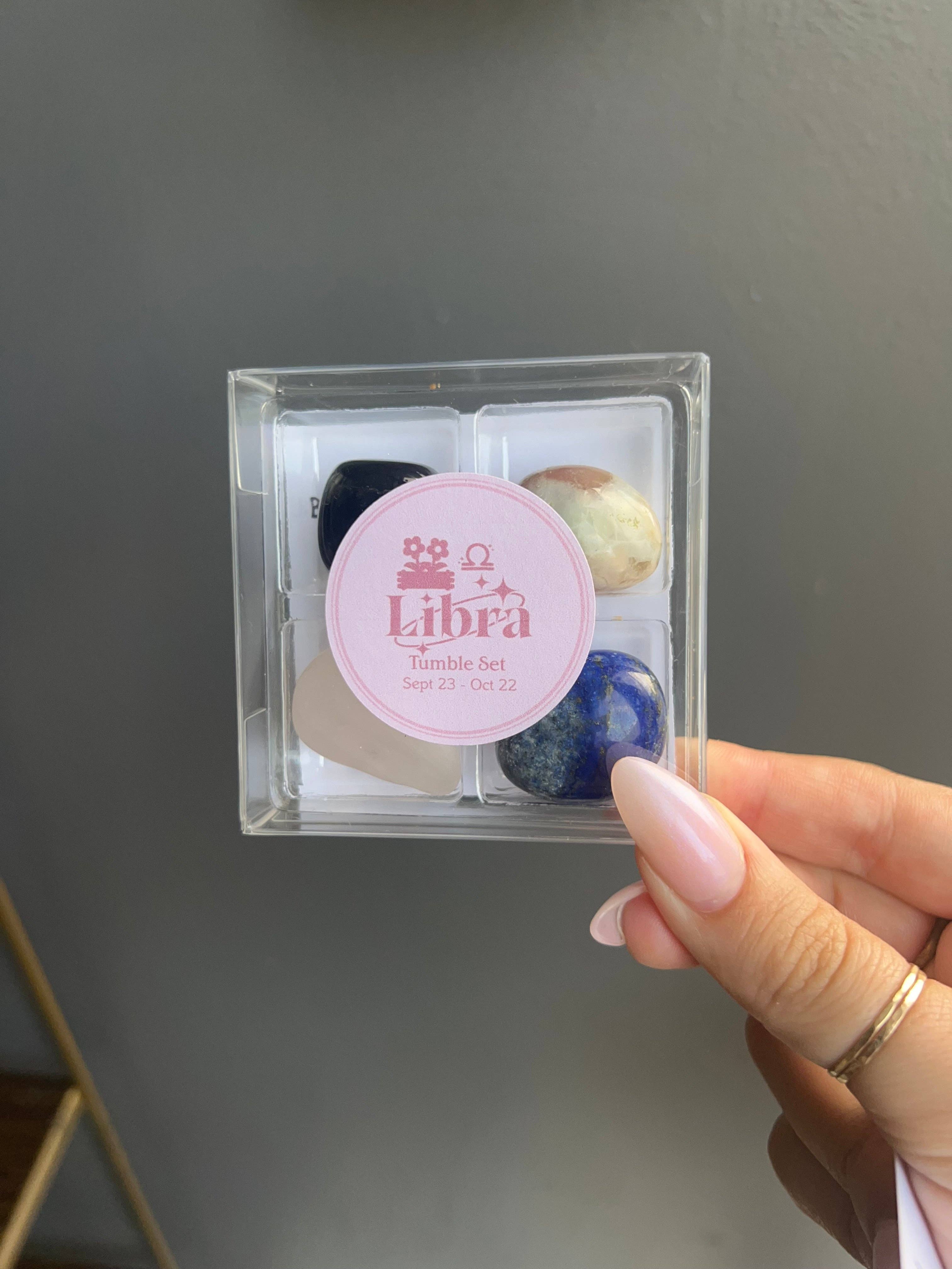 Libra Zodiac Tumbled Crystal Set - Balance & Harmony Healing