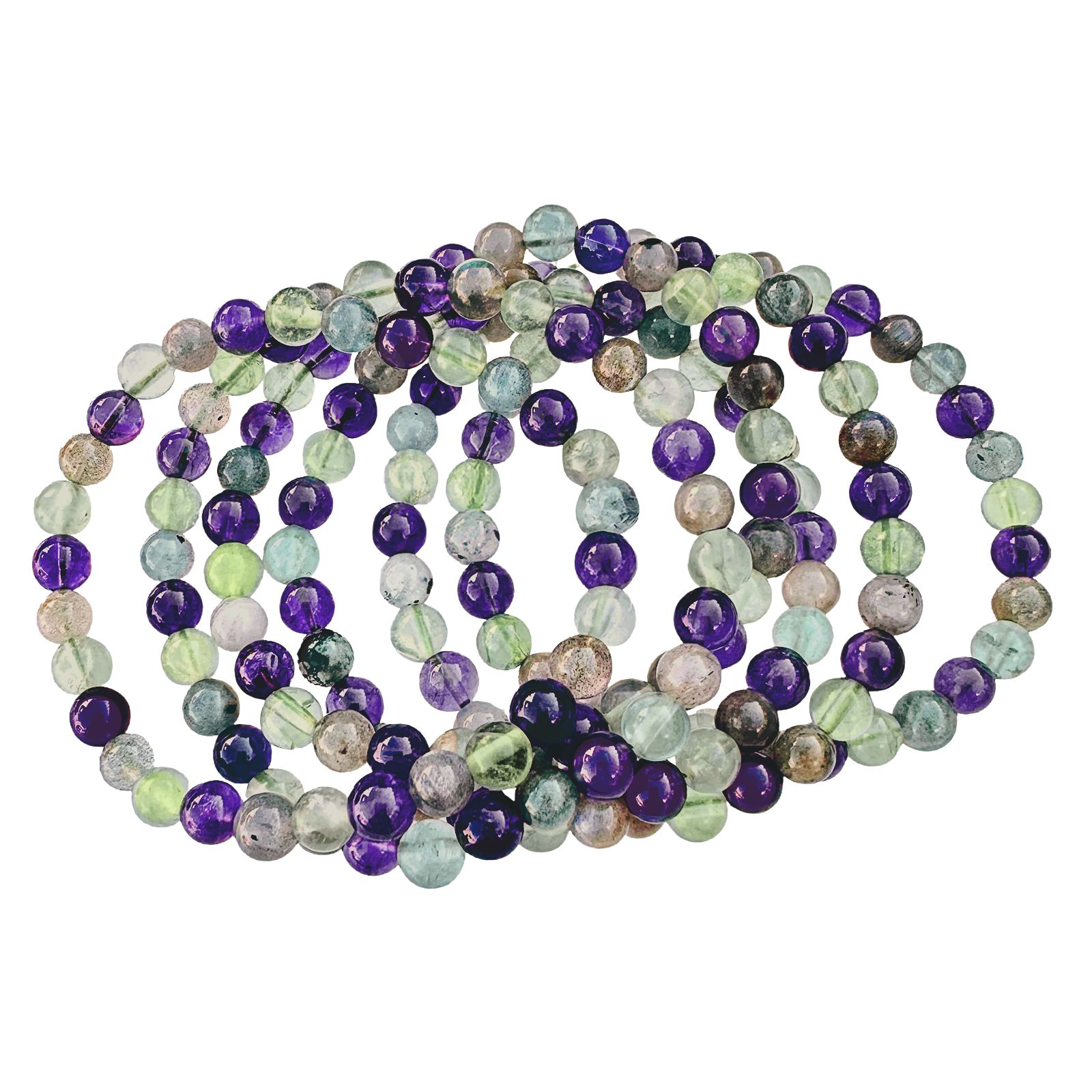 6mm Crown Chakra 7.5” Crystal Stretch Bracelet