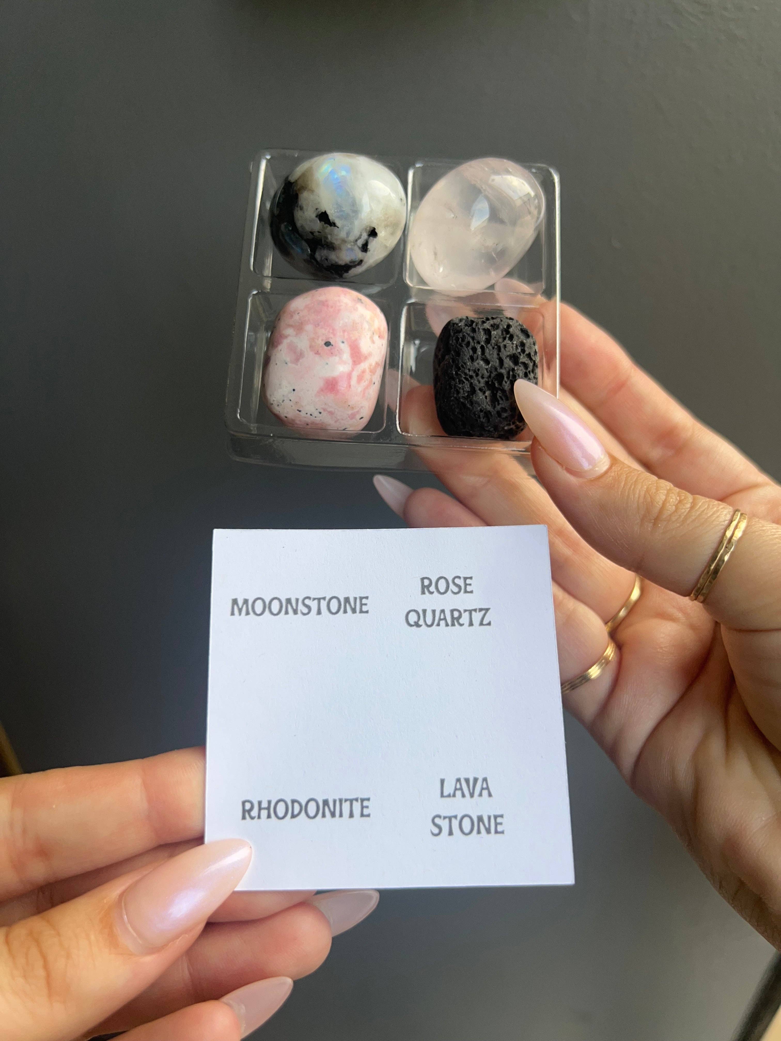 Cancer Zodiac Tumbled Crystal Set - Nurturing & Emotional