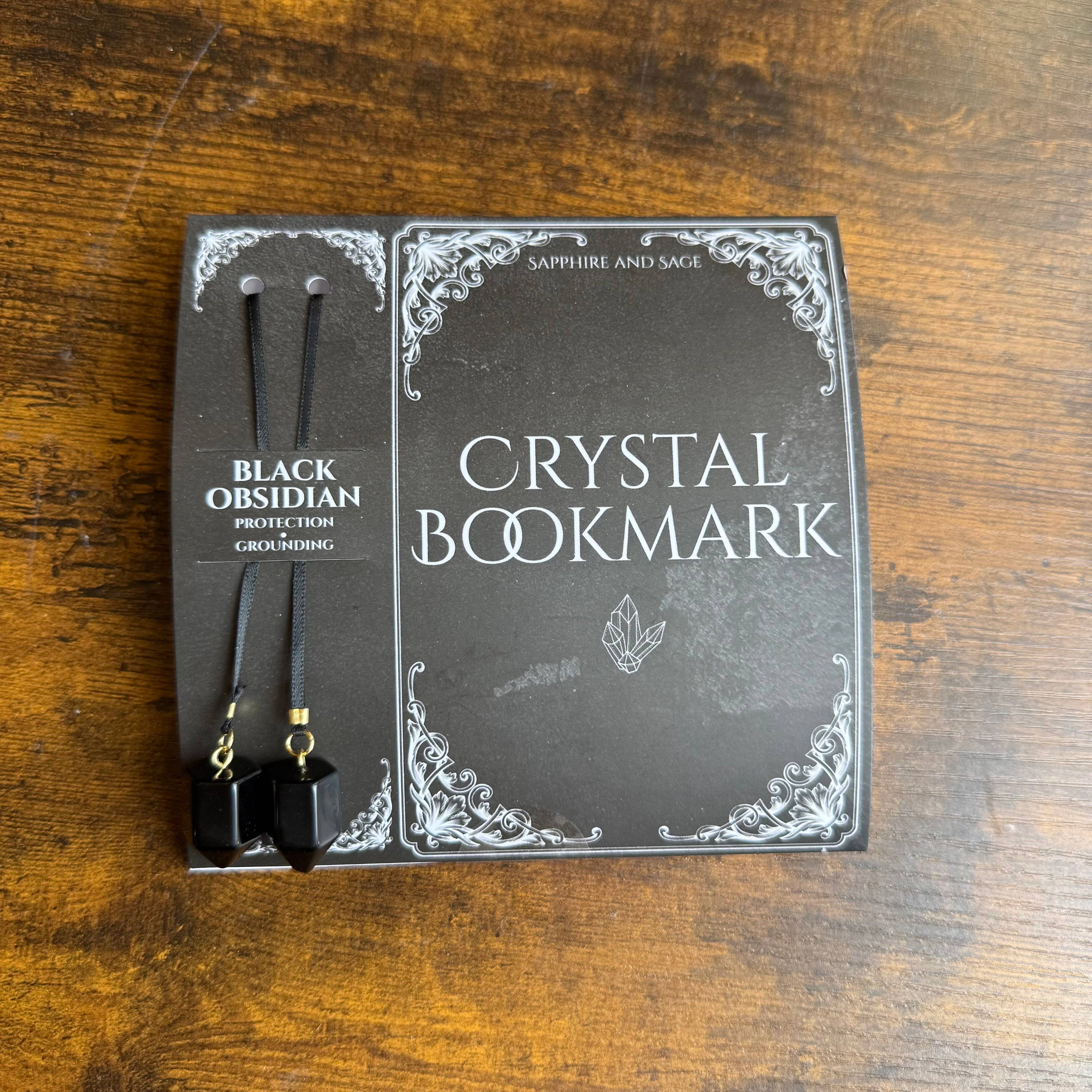 Crystal Bookmark – Black Obsidian