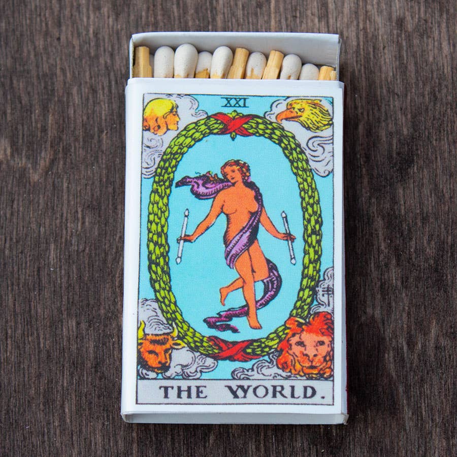 Tarot Matchbox - The World • Candle Accessories