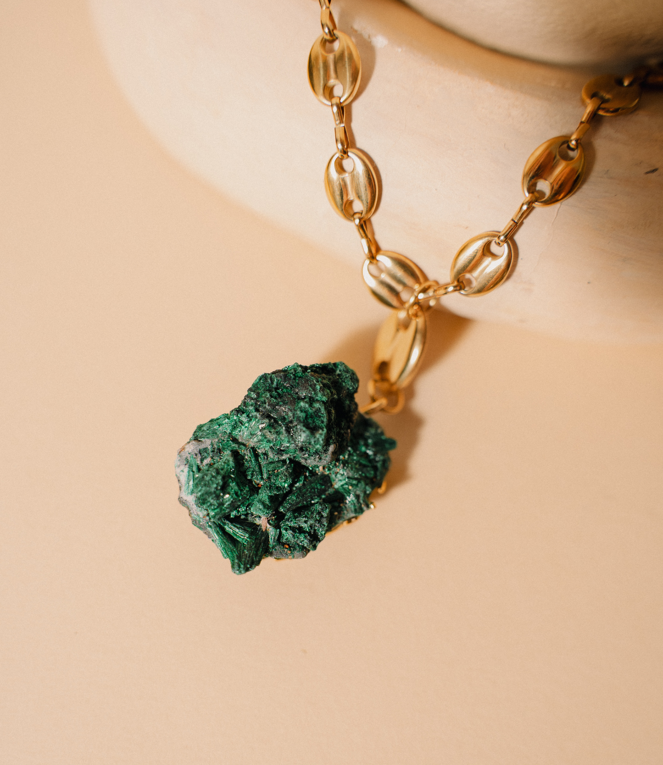 Handmade Malachite Necklace – Stone of Transformation