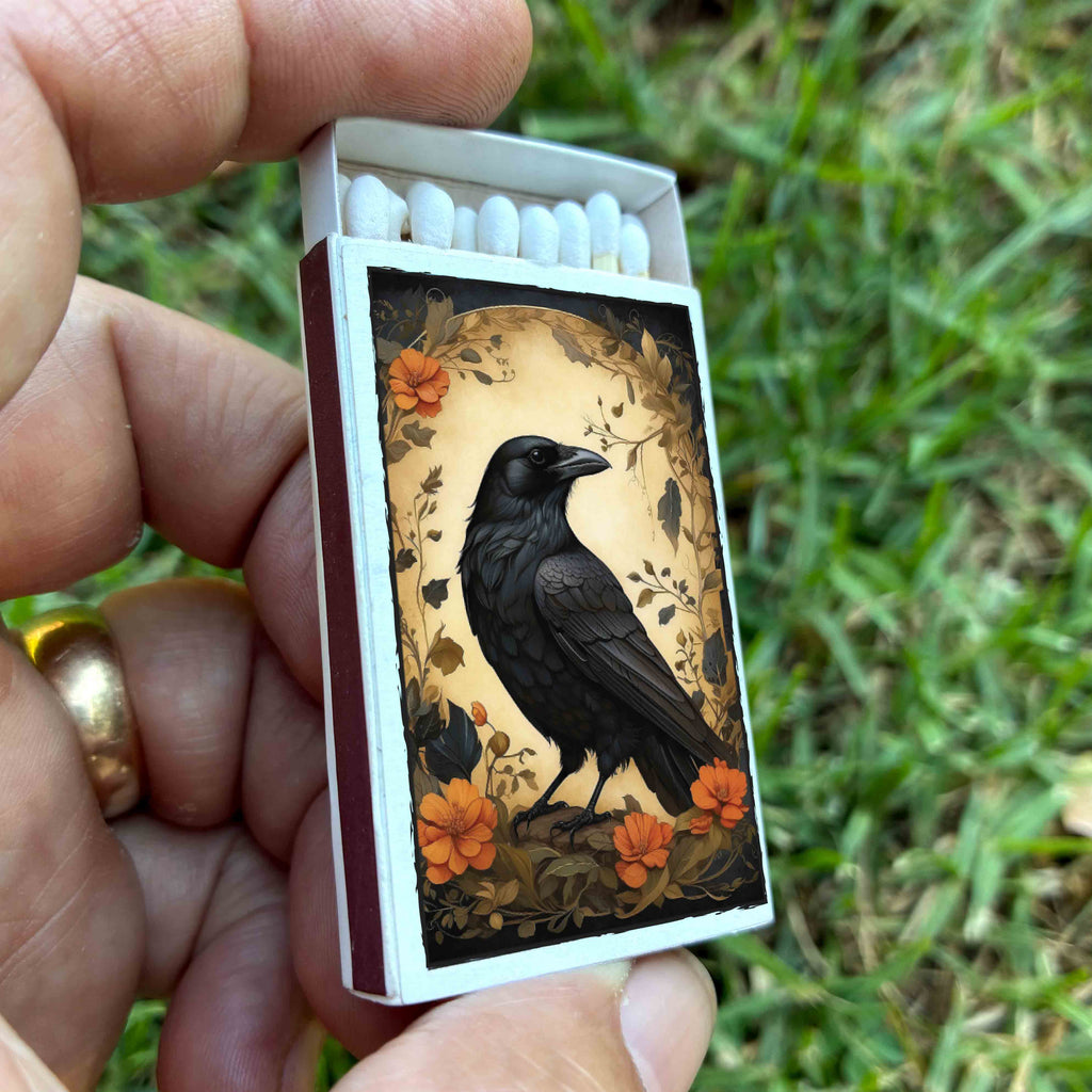 Raven Matchbox • Matches • Candle Acc • Stocking Stuffer