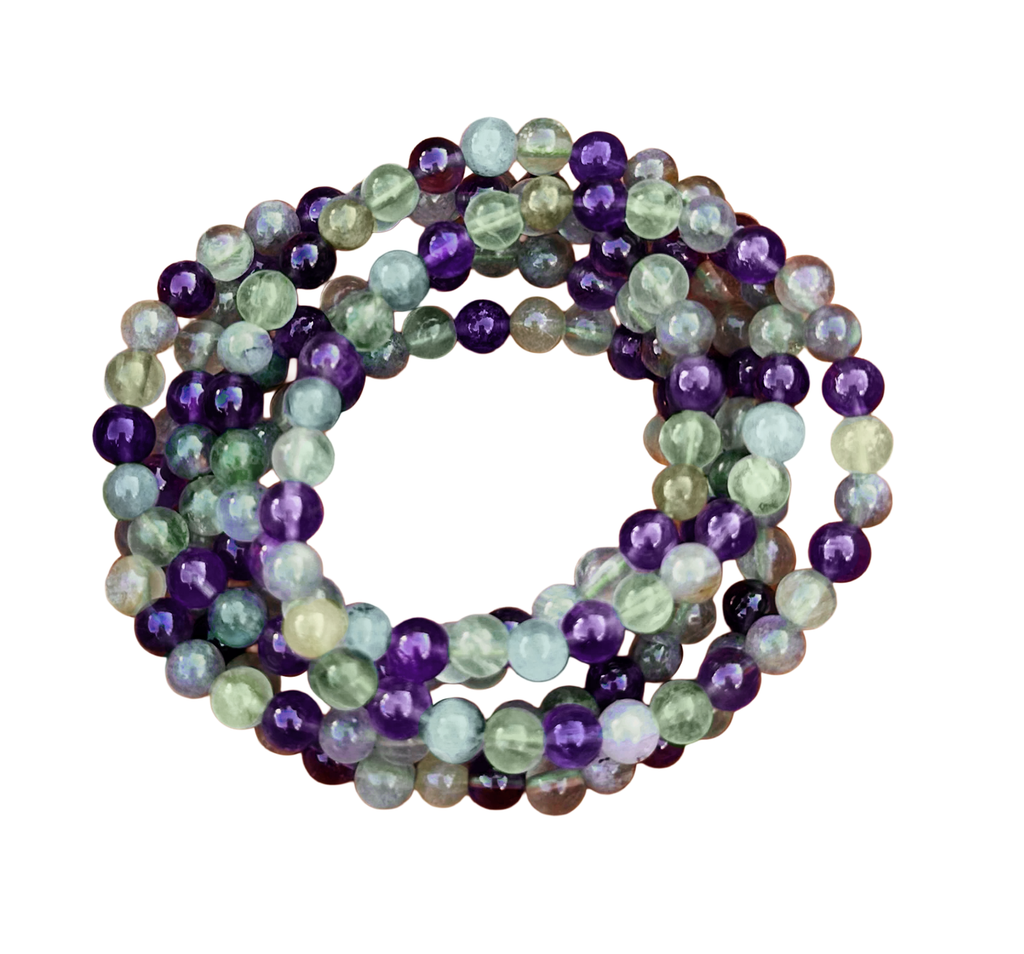 6mm Crown Chakra 7.5” Crystal Stretch Bracelet