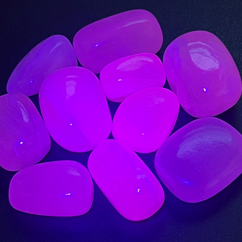 Extra Quality Pink Mangano Calcite Tumbled Stones (UV Reactive)(By The Piece Or Pound) Bulk Wholesale Gemstones Decor Supply
