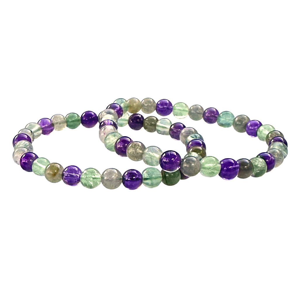 6mm Crown Chakra 7.5” Crystal Stretch Bracelet