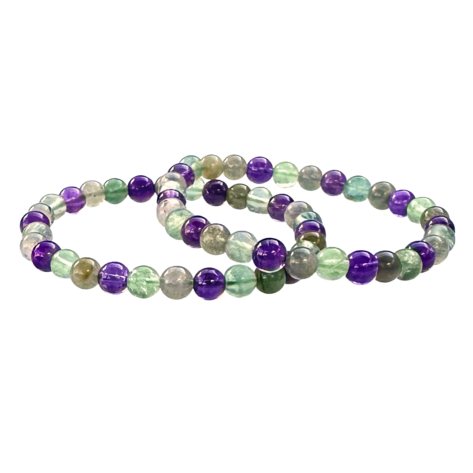 6mm Crown Chakra 7.5” Crystal Stretch Bracelet