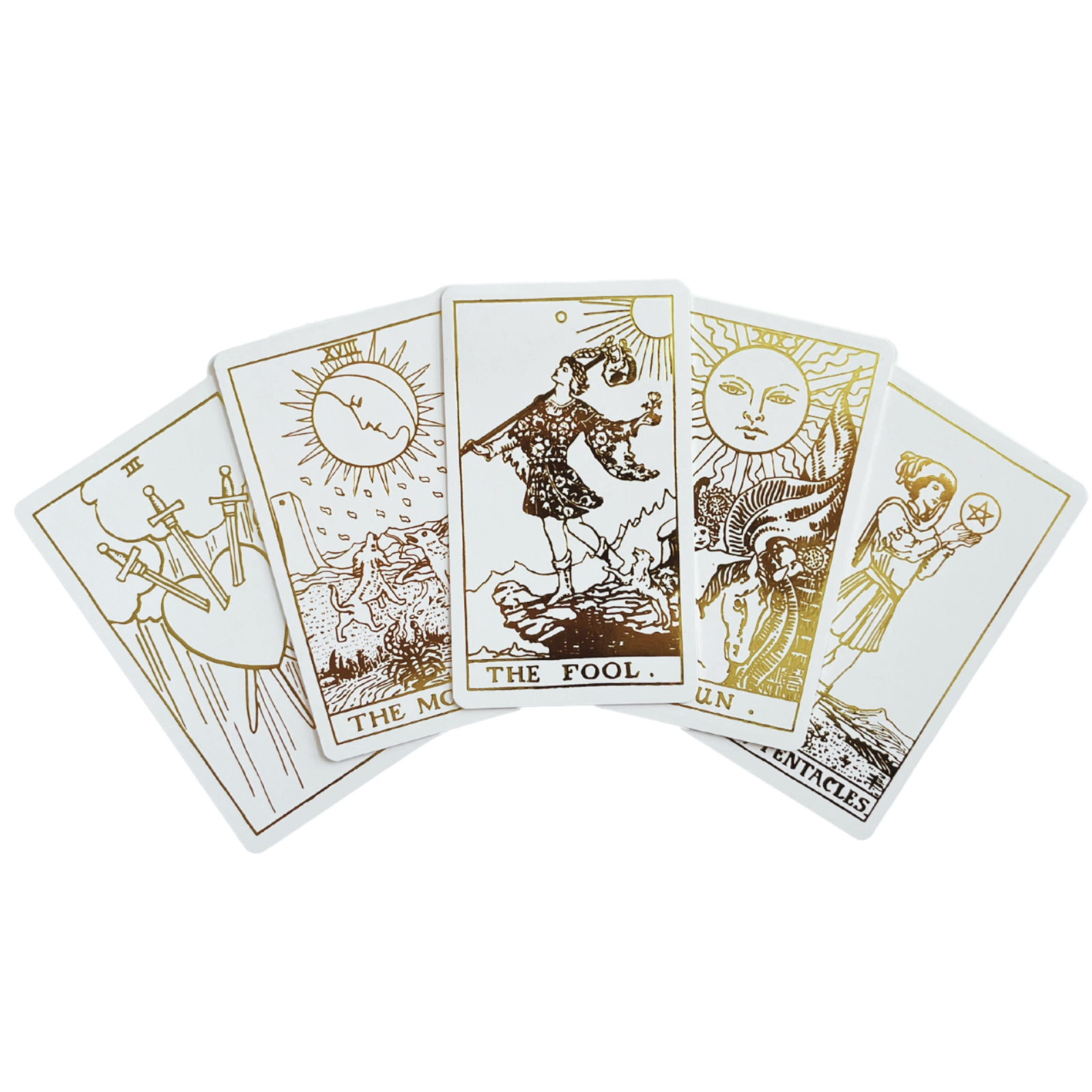 White Gold Tarot & Guide | Classic Tarot Design & Gold Foil