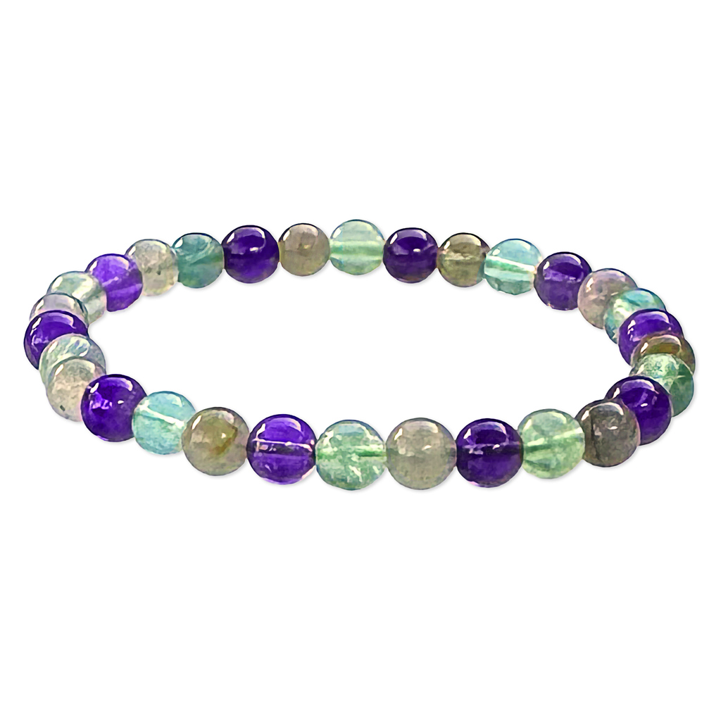6mm Crown Chakra 7.5” Crystal Stretch Bracelet