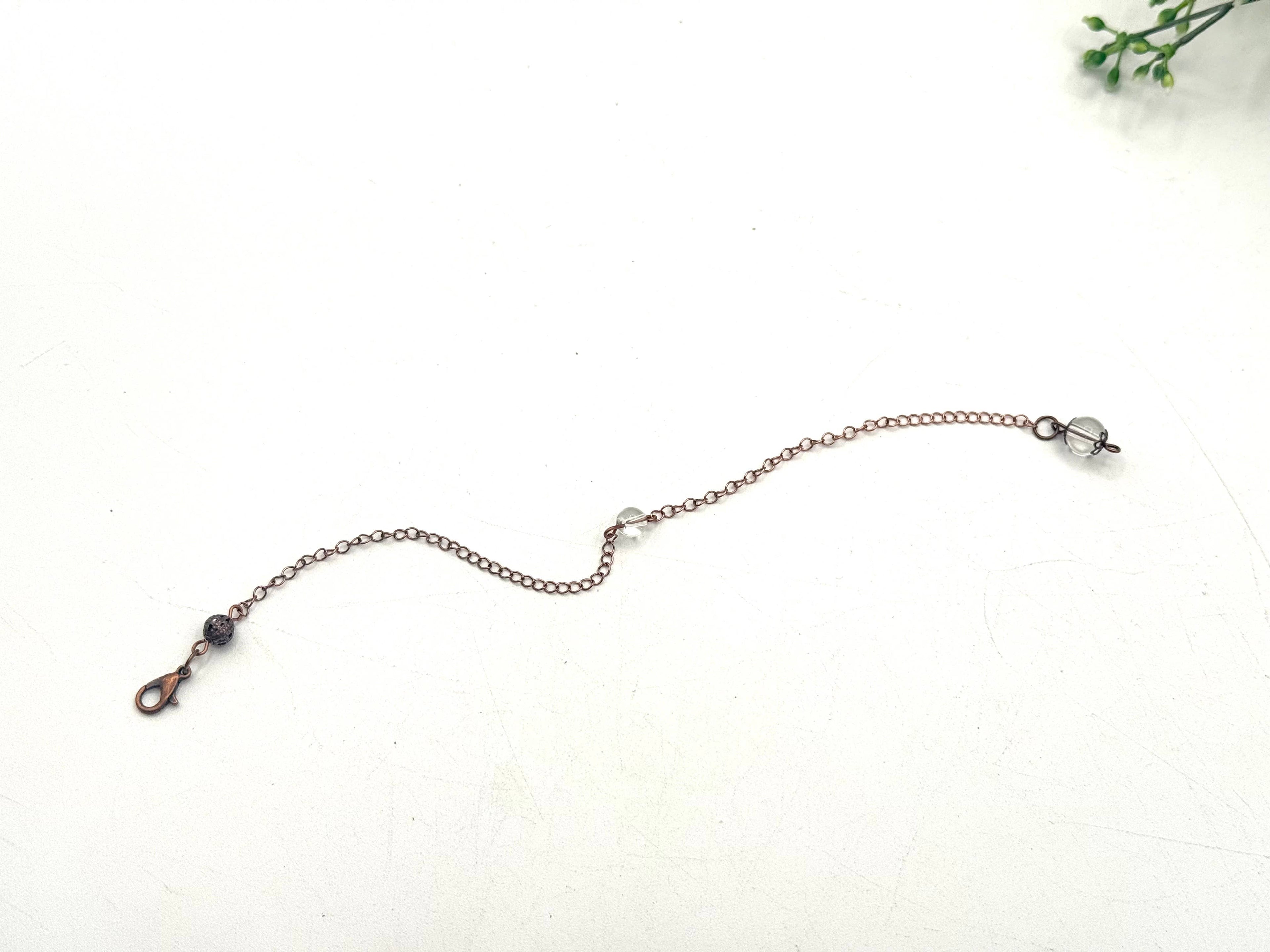 Amethyst Gemstone Chips w/ Copper in Resin Pendulum