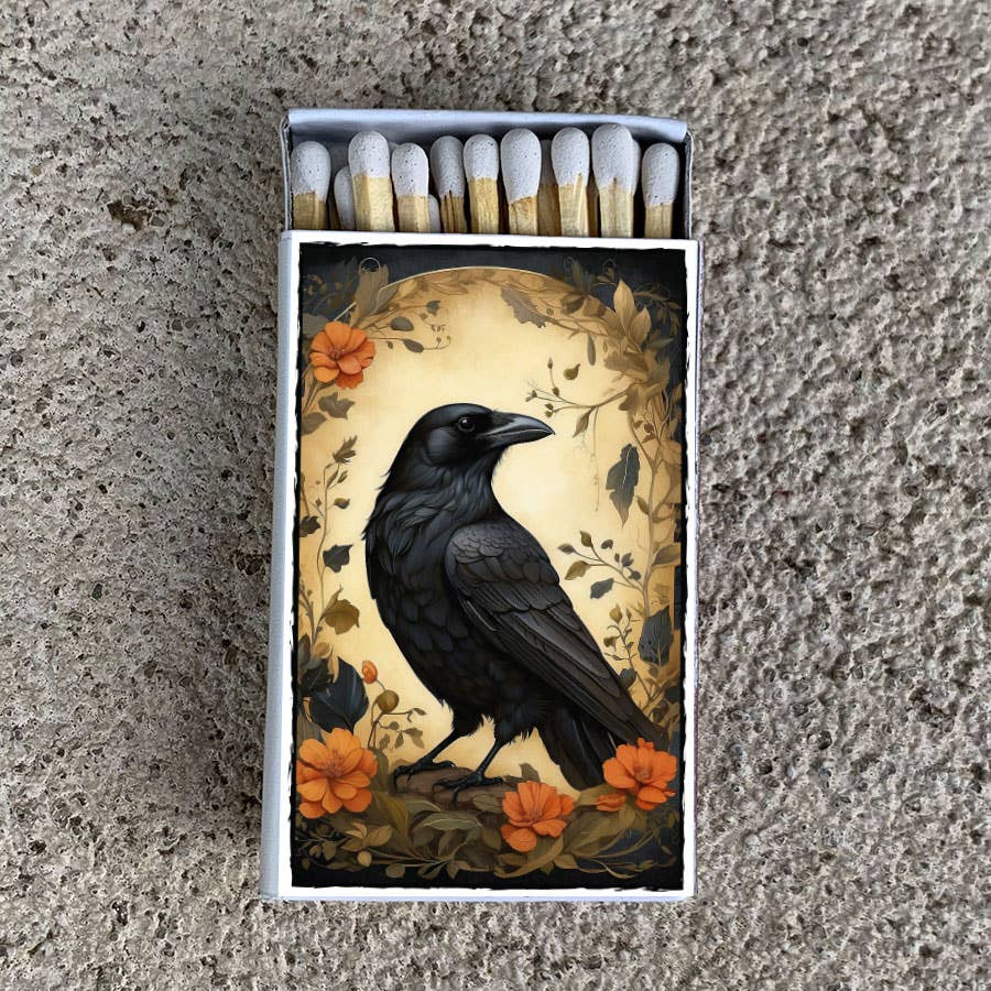 Raven Matchbox • Matches • Candle Acc • Stocking Stuffer