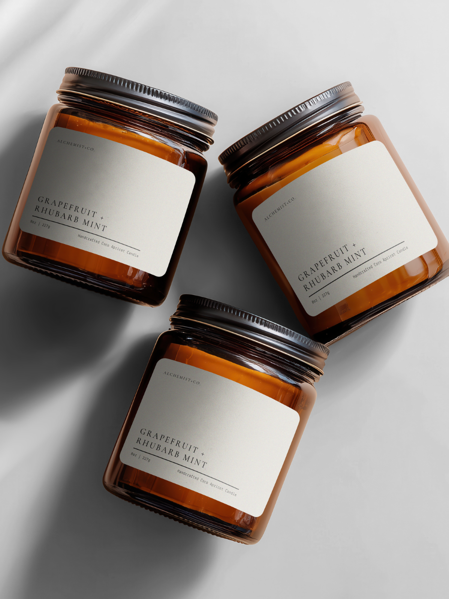 Grapefruit + Rhubarb Mint Awakening Wellness Candle