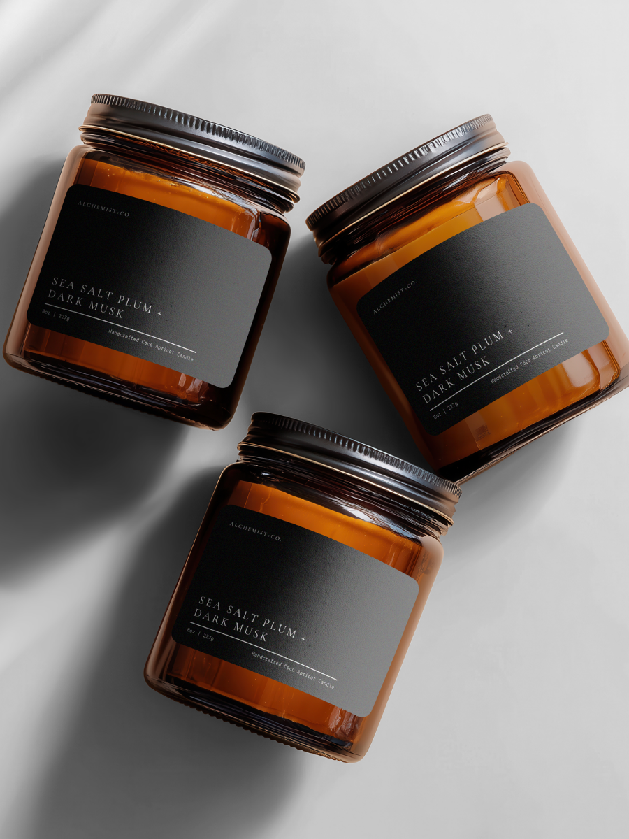 Sea Salt Plum + Dark Musk Full Moon Wellness Candle